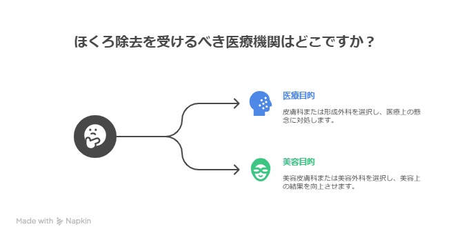 ほくろ除去はどこ（何科）で受けられる？皮膚科・美容外科の違いを解説